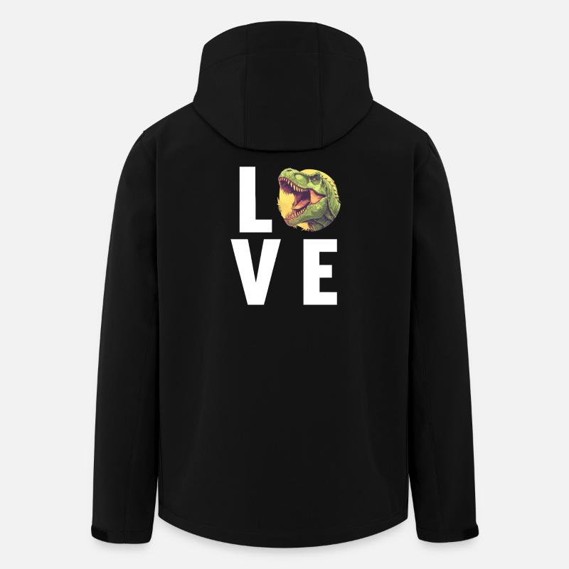 Dino Saurier Dinosaurier - Recycelte Männer Softshell-Jacke von Stanley/Stella - Schwarz