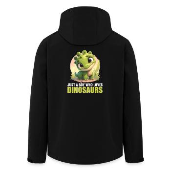 Dino Dinosaure Dinosaure - Veste softshell homme en polyester recyclé Stanley/Stella - noir - Dos - AI Model Male 185 light (185cm)