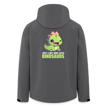 Dino Dinosaure Dinosaure - Veste softshell homme en polyester recyclé Stanley/Stella - noir - Dos - AI Model Male 185 light (185cm)