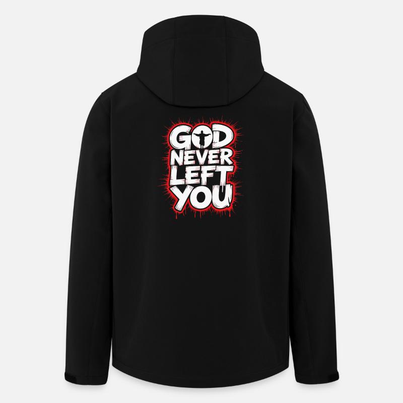 Dieu ne t'a jamais quitté - Veste softshell homme en polyester recyclé Stanley/Stella - noir