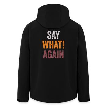 Pulp Fiction - Say What! Again - Men’s Recycled Softshell Jacket by Stanley/Stella - black - Back - AI Model Male 185 light (185cm)