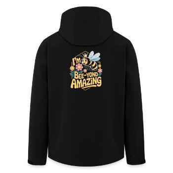 Je suis abeille incroyable abeille mignonne avec couronne et - Veste softshell homme en polyester recyclé Stanley/Stella - noir - Dos - AI Model Male 185 light (185cm)