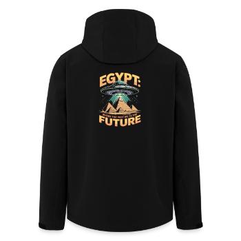  Ägypten Egypt Where The Past Meets The Future - Recycelte Männer Softshell-Jacke von Stanley/Stella - Schwarz - Hinten - AI Model Male 185 light (185cm)