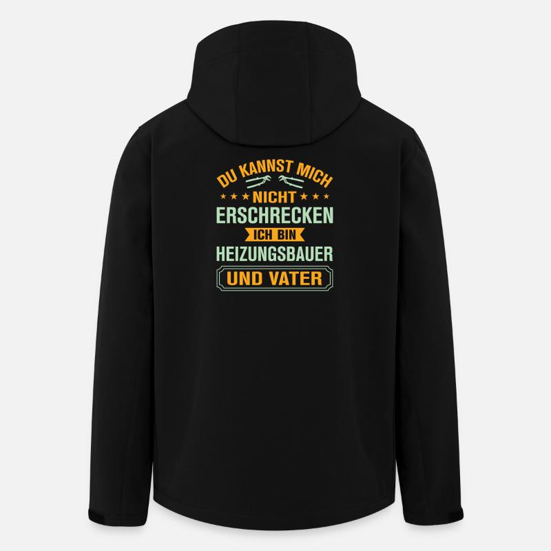 Chauffagiste Plombier Plombier de construction chauffage - Veste softshell homme en polyester recyclé Stanley/Stella - noir
