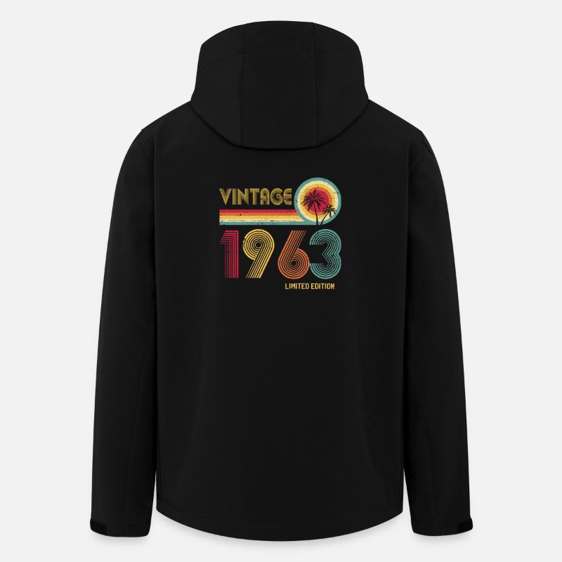 Retro-Zahlendesign im Stil der 70er - Recycelte Männer Softshell-Jacke von Stanley/Stella - Schwarz
