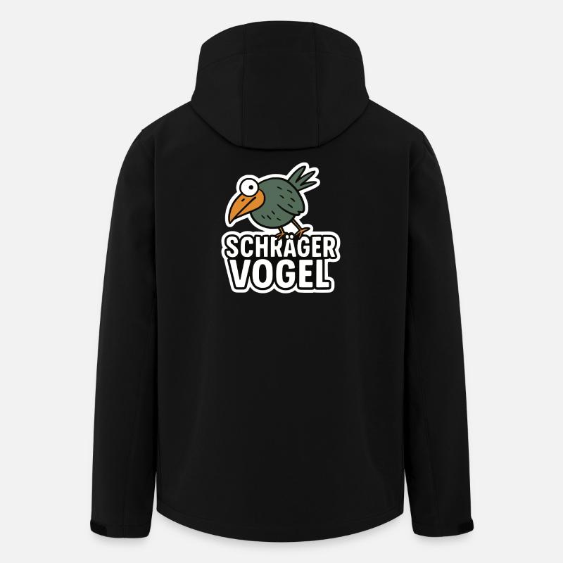 Oiseau étrange, strident et fou - Veste softshell homme en polyester recyclé Stanley/Stella - noir