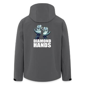 Diamond Hands Trading - Men’s Recycled Softshell Jacket by Stanley/Stella - anthracite - Back - AI Model Male 185 light (185cm)