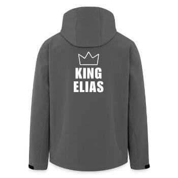 Elias Name with Letter E - King Crown Shirt - Men’s Recycled Softshell Jacket by Stanley/Stella - black - Back - AI Model Male 185 light (185cm)