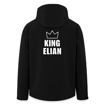 Elian Name mit Buchstabe E - King Crown Shirt - Recycelte Männer Softshell-Jacke von Stanley/Stella - Schwarz - Hinten - AI Model Male 185 light (185cm)