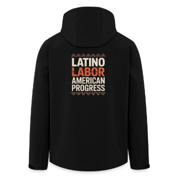  Latino Labor American Progress Hispanic Heritage - Recycelte Männer Softshell-Jacke von Stanley/Stella - Schwarz - Hinten - AI Model Male 185 light (185cm)