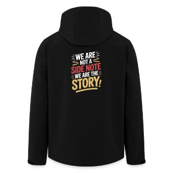 Nous ne sommes pas une note secondaire, nous sommes l'histoire hispanique - Veste softshell homme en polyester recyclé Stanley/Stella - noir - Dos - AI Model Male 185 light (185cm)