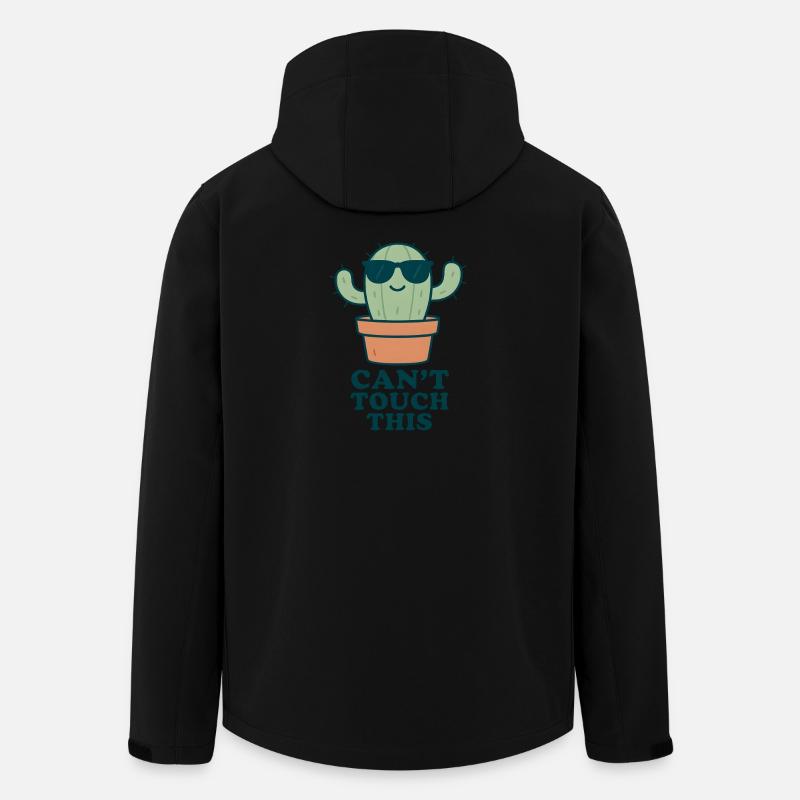 Can't Touch This – Funny Cactus - Men’s Recycled Softshell Jacket by Stanley/Stella - black