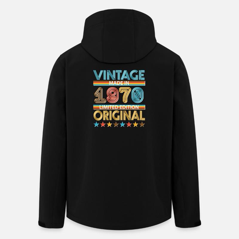 1970 - Men’s Recycled Softshell Jacket by Stanley/Stella - black