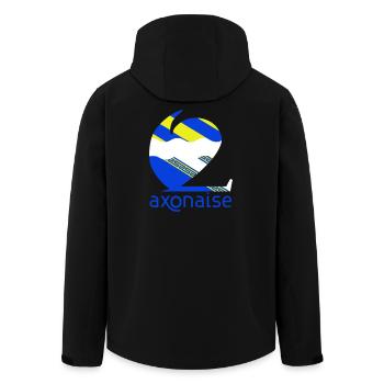 Axonaise - Men’s Recycled Softshell Jacket by Stanley/Stella - black - Back - AI Model Male 185 light (185cm)