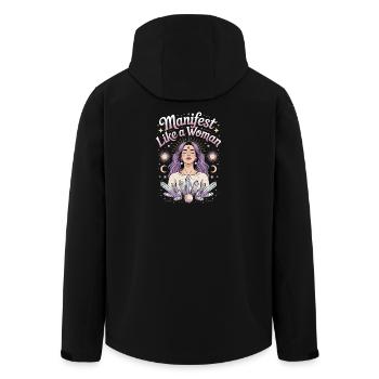  Manifest Like a Woman Women Empowerment Women's - Recycelte Männer Softshell-Jacke von Stanley/Stella - Schwarz - Hinten - AI Model Male 185 light (185cm)