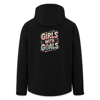  Girls with Goals Women Empowerment Women's - Recycelte Männer Softshell-Jacke von Stanley/Stella - Schwarz - Hinten - AI Model Male 185 light (185cm)