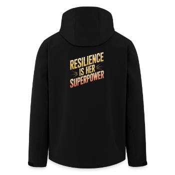 Resilience is Her Superpower Women's Equality - Recycelte Männer Softshell-Jacke von Stanley/Stella - Schwarz - Hinten - AI Model Male 185 light (185cm)