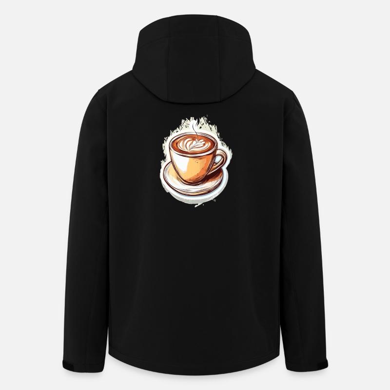 Café - Veste softshell homme en polyester recyclé Stanley/Stella - noir