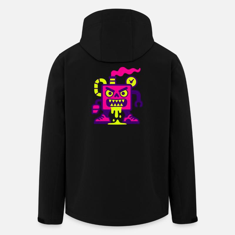 Pop Art Monstermaschine  - Recycelte Männer Softshell-Jacke von Stanley/Stella - Schwarz