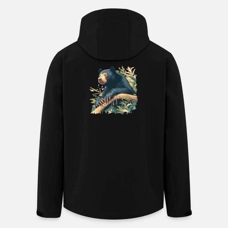 Ours du Soleil Ours Malais - Veste softshell homme en polyester recyclé Stanley/Stella - noir
