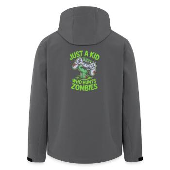 Just A Kid Who Hunts Zombies Halloween Gamer - Recycelte Männer Softshell-Jacke von Stanley/Stella - Schwarz - Hinten - AI Model Male 185 light (185cm)