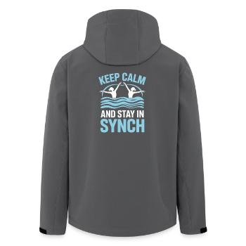 Synchronschwimmen Kunstschwimmen Wassersport - Recycelte Männer Softshell-Jacke von Stanley/Stella - Schwarz - Hinten - AI Model Male 185 light (185cm)