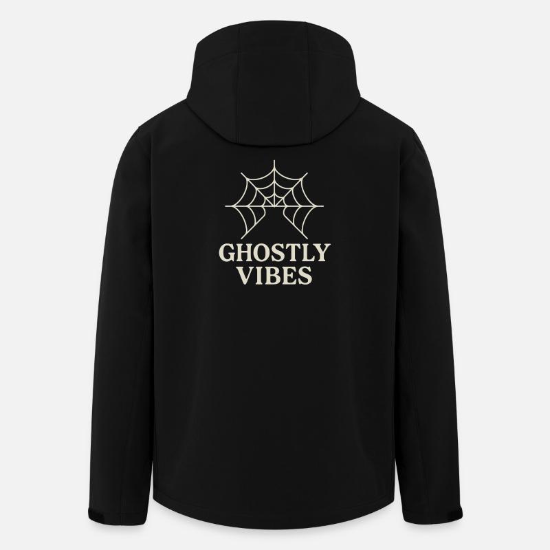 Spider web design with ghostly vibes - Men’s Recycled Softshell Jacket by Stanley/Stella - black