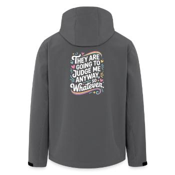 They Are Going To Judge Me Anyway So Whatever - Recycelte Männer Softshell-Jacke von Stanley/Stella - Anthrazit - Hinten - AI Model Male 185 light (185cm)