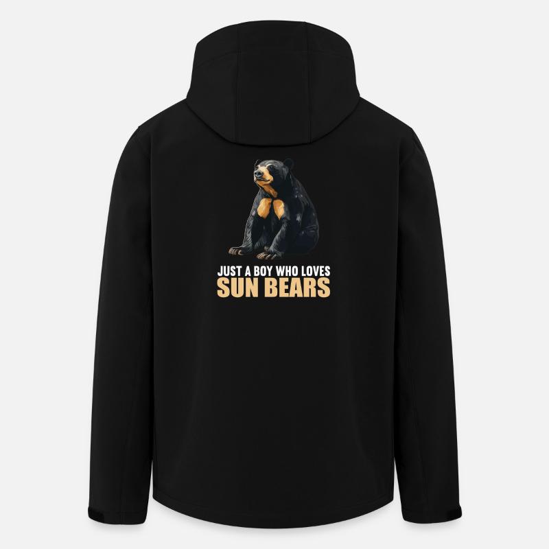 Ours du Soleil Ours Malais - Veste softshell homme en polyester recyclé Stanley/Stella - noir