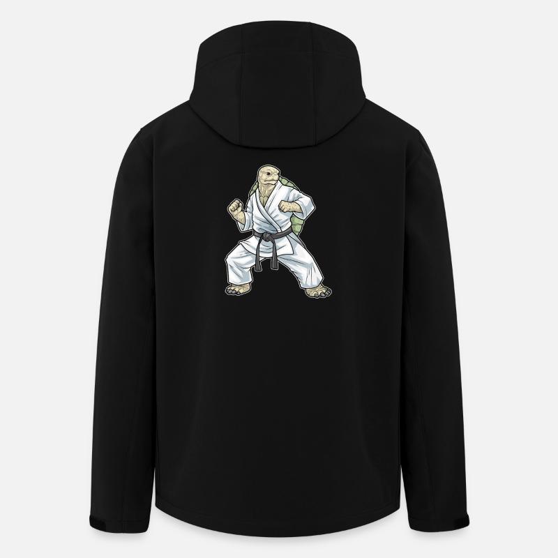 Tortue Karaté Arts Martiaux - Veste softshell homme en polyester recyclé Stanley/Stella - noir