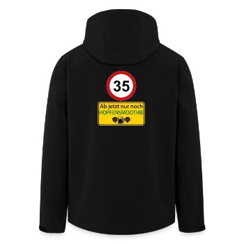 35 From now on only hop smoothie - Men’s Recycled Softshell Jacket by Stanley/Stella - black - Back - AI Model Male 185 light (185cm)