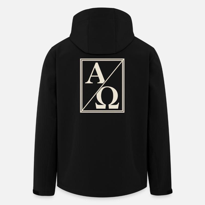 Christlich Alpha Omega Zeichen Des Glaubens - Recycelte Männer Softshell-Jacke von Stanley/Stella - Schwarz