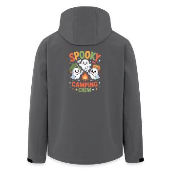 Spooky Camping Crew Camper Hiker Halloween Camping - Recycelte Männer Softshell-Jacke von Stanley/Stella - Schwarz - Hinten - AI Model Male 185 light (185cm)