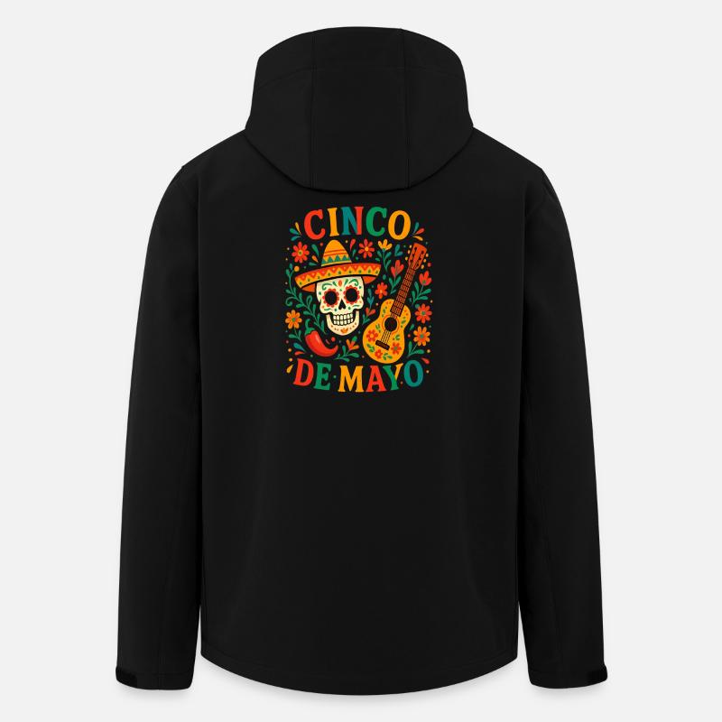 Cinco de Mayo Fiesta Sombrero Mexiko Feiern - Recycelte Männer Softshell-Jacke von Stanley/Stella - Schwarz