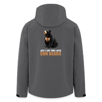 Sun Bear Malaienbär - Recycelte Männer Softshell-Jacke von Stanley/Stella - Schwarz - Hinten - AI Model Male 185 light (185cm)