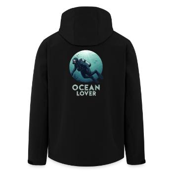 Taucher Ocean Lover Unterwasser für Taucherfreunde - Recycelte Männer Softshell-Jacke von Stanley/Stella - Schwarz - Hinten - AI Model Male 185 light (185cm)