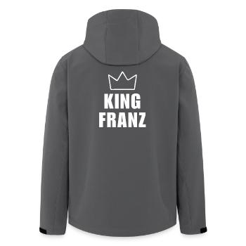 Franz Name mit Buchstabe F - King Crown Hemd - Recycelte Männer Softshell-Jacke von Stanley/Stella - Schwarz - Hinten - AI Model Male 185 light (185cm)