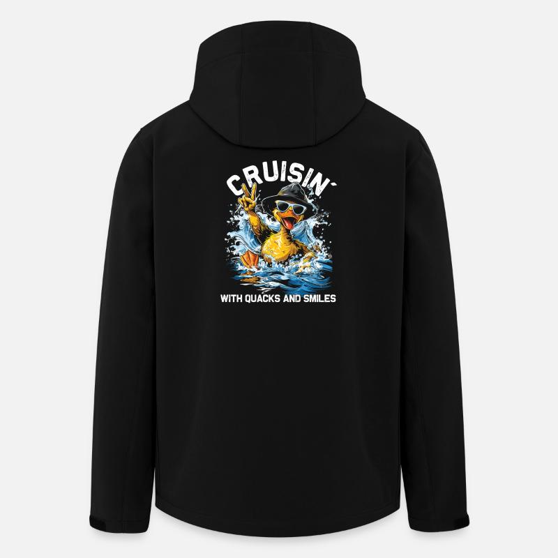 Rubber duck crew enjoys cruise - Men’s Recycled Softshell Jacket by Stanley/Stella - black