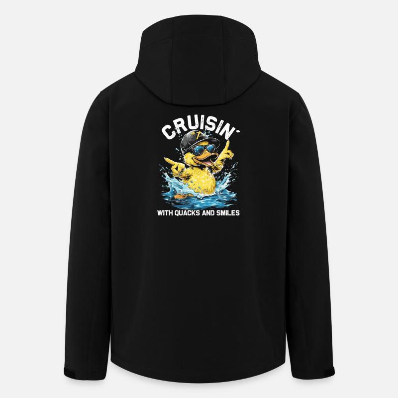Rubber duck crew enjoys cruise - Men’s Recycled Softshell Jacket by Stanley/Stella - black