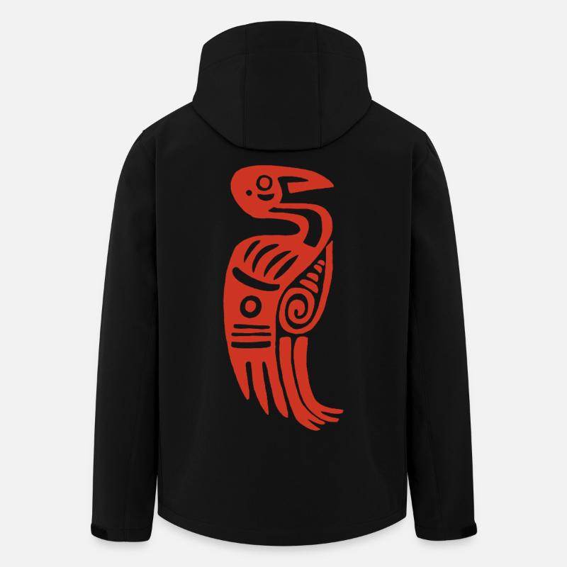 Roter Stammesvogel - Recycelte Männer Softshell-Jacke von Stanley/Stella - Schwarz