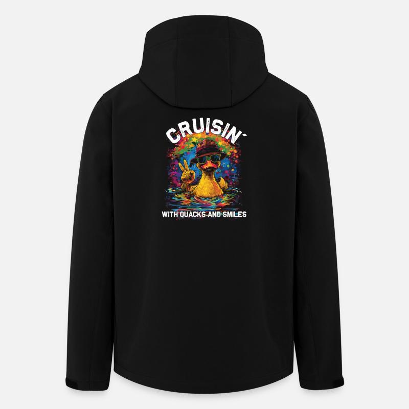 Rubber duck crew enjoys cruise - Men’s Recycled Softshell Jacket by Stanley/Stella - black