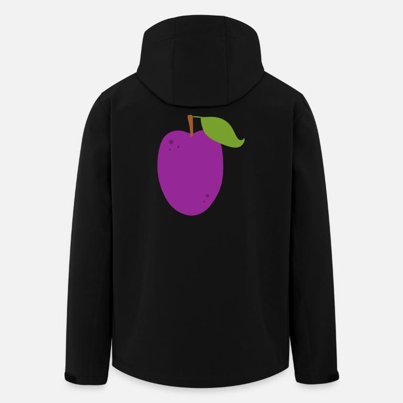 Lebendige Pflaumenfrucht Illustration - Recycelte Männer Softshell-Jacke von Stanley/Stella - Schwarz