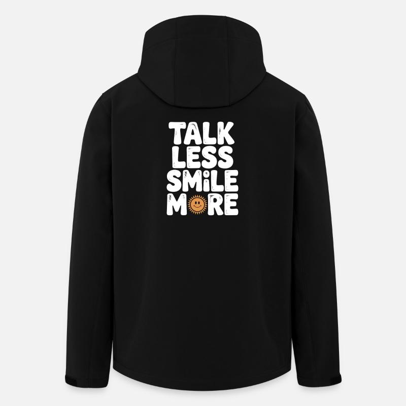 Talk Less Smile More - Men’s Recycled Softshell Jacket by Stanley/Stella - black