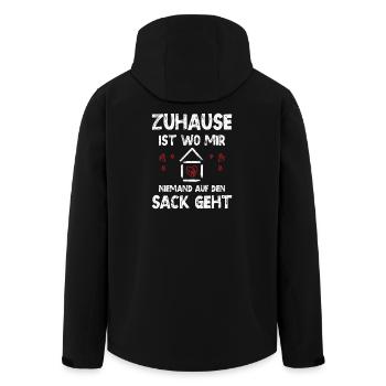 Erste Wohnung wohnen Einweihung - Recycelte Männer Softshell-Jacke von Stanley/Stella - Schwarz - Hinten - AI Model Male 185 light (185cm)