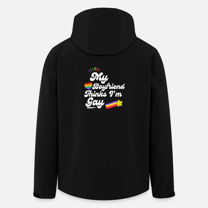 Rainbow Love Pride Erklärung - Recycelte Männer Softshell-Jacke von Stanley/Stella - Schwarz