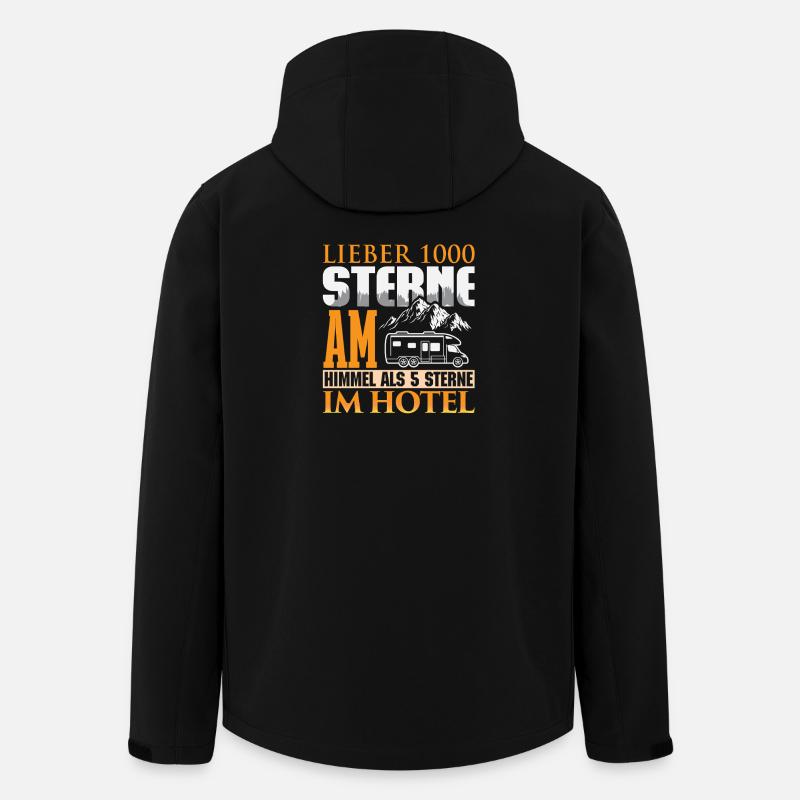 Camper Camping Caravane Dicton - Veste softshell homme en polyester recyclé Stanley/Stella - noir
