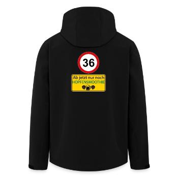 36 From now on only hop smoothie - Men’s Recycled Softshell Jacket by Stanley/Stella - black - Back - AI Model Male 185 light (185cm)