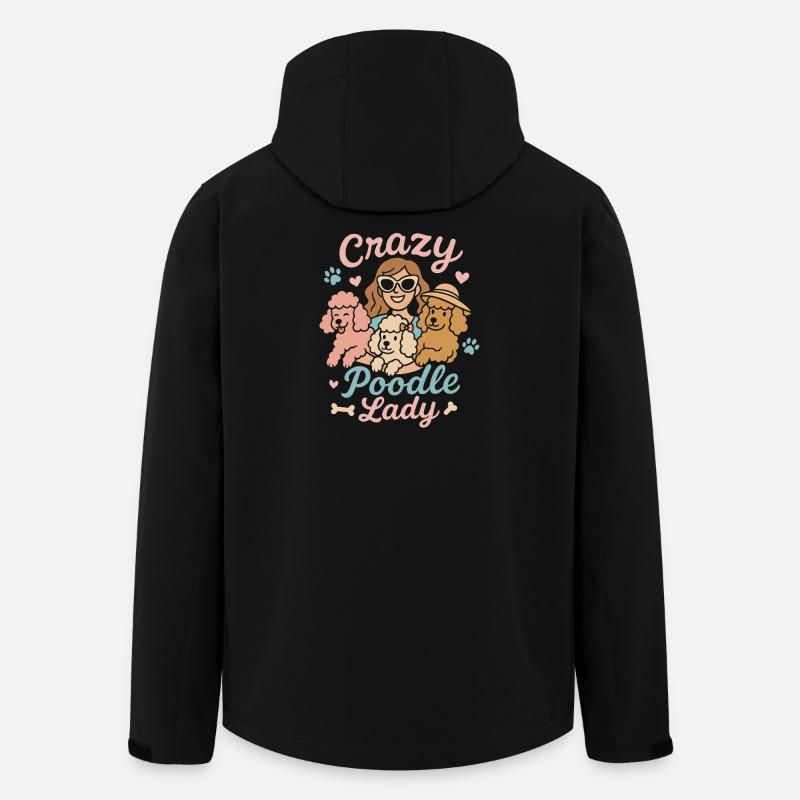Verrückte Pudeldame - Recycelte Männer Softshell-Jacke von Stanley/Stella - Schwarz
