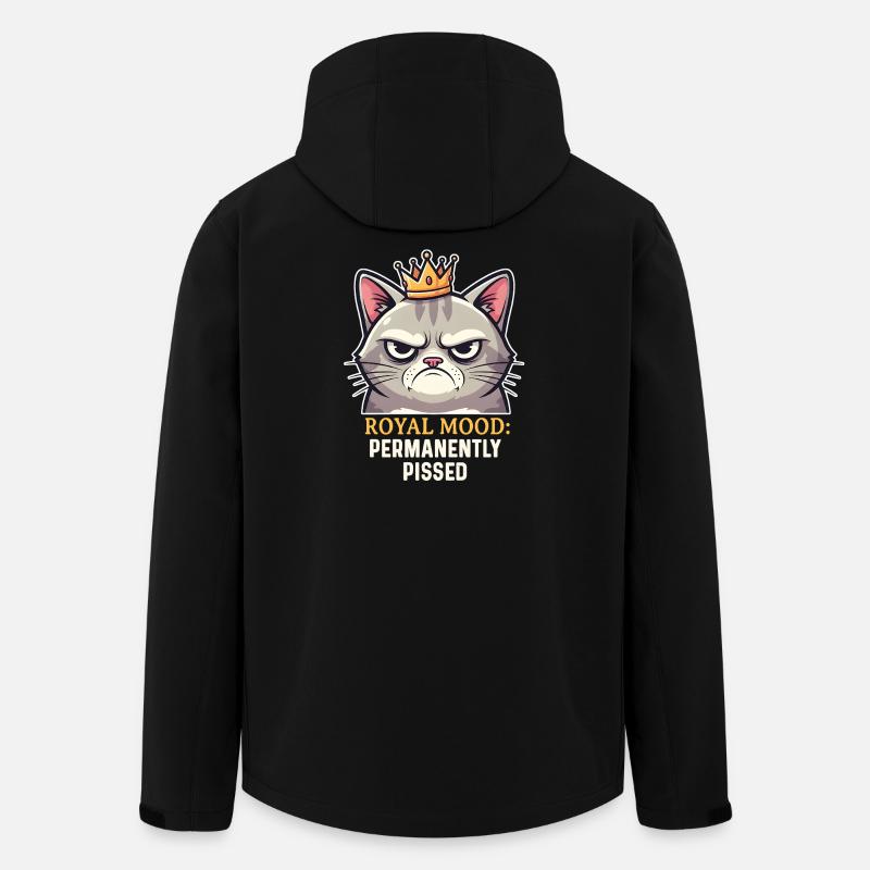 Grumpy Katze Königlicher Laune - Men’s Recycled Softshell Jacket by Stanley/Stella - black