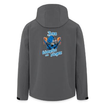 Jena_ _kaempfen_und_siegen - Men’s Recycled Softshell Jacket by Stanley/Stella - black - Back - AI Model Male 185 light (185cm)